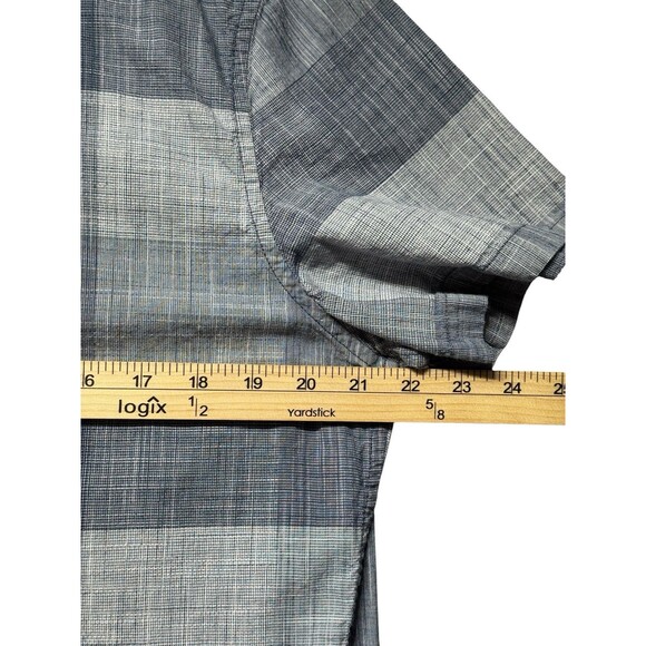 Timberland Slim Fit Plaid Shirt Men’s L Blue Gray Short Sleeve Button Down - Picture 8 of 8